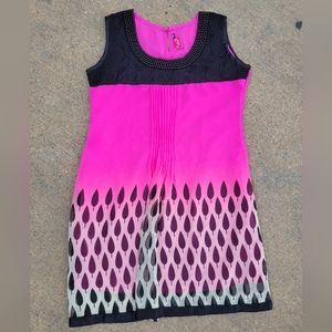 Size Line Pink Sleeveless Silk Blouse sz 36